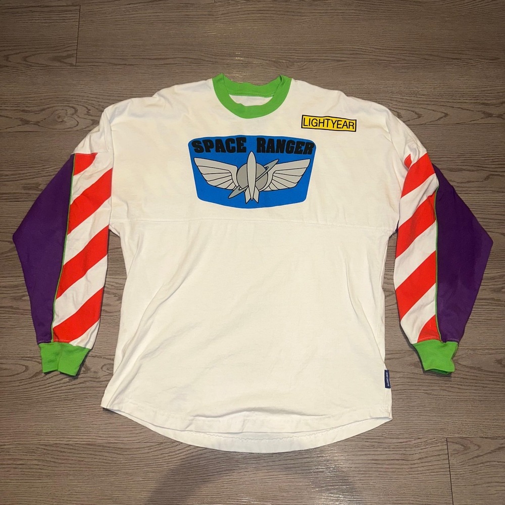 Disney Pixar Toy Story Buzz Lightyear Space Ranger Long Sleeve Shirt Size S
